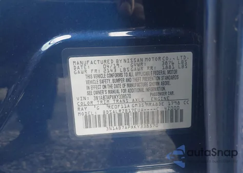 2019 Nissan Sentra Sr from USA, damaged, VIN 3N1AB7APXKY338570